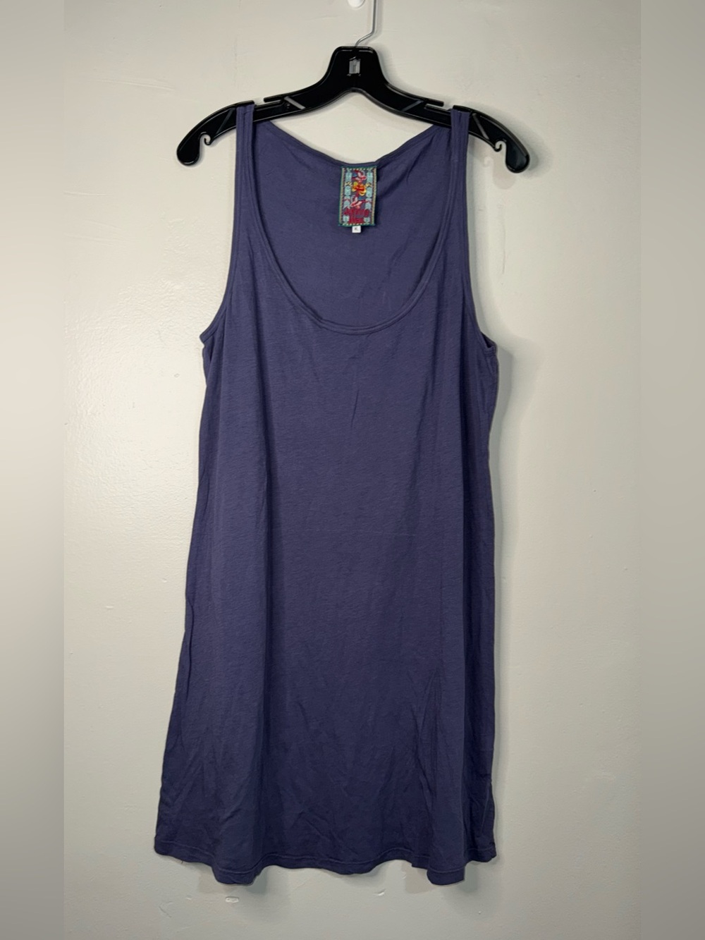 Johnny Was Purple Scoop Neck Longline Tank
